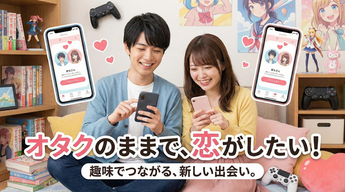 オタク男子・女子におすすめマッチングアプリ4選！同志や理解者との出会いに